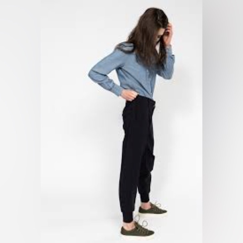Hope Kristy Cuff Trousers, Navy, Wool Blend, Stockholm Designer